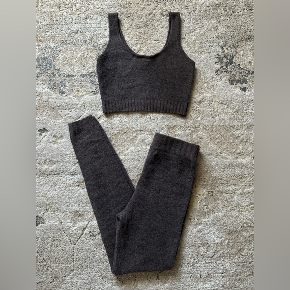 H&M Brown Stretchy Soft Knit Set